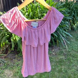 Ruffled Pink Blouse